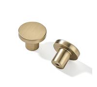 khtumeware 20 Pack Champagne Bronze Cabinet Knobs - 1-1/5 Inch Satin Brass Round Drawer Pulls for Kitchen Cabinet Hardware Dressers Knobs and Closets