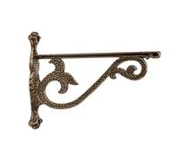 khtumeware 4 Pack Heavy Duty Hammered Antique Brass Shelf Brackets 6 Inch Wall Mounted Shelf Brackets Decorative Metal Wall Floating Rack Shelving Brackets