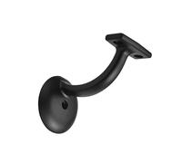 khtumeware 4 Pack Matte Black Hand Rail Bracket Heavy Duty Hardware for Stairways, Home or Office Stair Support Handrail Brackets