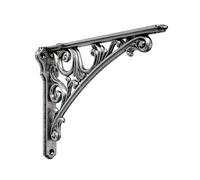 Khtumeware Shelf Bracket 8 Inch, Decorative Brackets for Shelving, Heavy Duty Vintage Ornate Shelf Bracket, Hardware Included, 4 Pack,Rustic Antique Pewter Finish, 7.87x5.5x1.73 inch