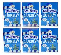 Khudadad 6Pack Mr. Freeze Jubbly Ice Lollies, Blue Raspberry, 8 x 62ml Total 48 Blue Raspberry Ice Lollies - Family Pack