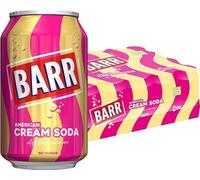 Khudadad BARR Fizzy Drink Cans, No Sugar, 24 x 330 ML UK - 24 pack (24x, American Cream Soda)