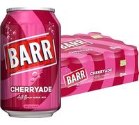 Khudadad BARR Fizzy Drink Cans, No Sugar, 24 x 330 ML UK - 24 pack (24x, Cherryade, Zero No Sugar)