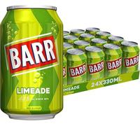 Khudadad BARR Fizzy Drink Cans, No Sugar, 24 x 330 ML UK - 24 pack (24x, Limeade, No Sugar)