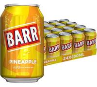 Khudadad BARR Fizzy Drink Cans, No Sugar, 24 x 330 ML UK - 24 pack (24x, Pineapple No Sugar)