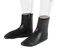 Khuffy Unisex PU Leather Socks - Muslim Sunnah Khuffain, Waterproof & Warm for Men & Women - Black, Zipper, Perfect for Camping, Fishing & Hunting