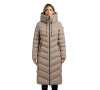 khujo Stoane2 Women's Warm Winter Quilted Coat Long Winter Jacket Winter Coat with Adjustable Hood XS-XXL, greige, XXL