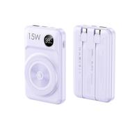 KhUkhu 10000Mah Power Bank 20W+22.5W Fast Charging Built-In Wire Magnetic Wireless Charging Multiple Safety Protection Mobile Power Supply,C