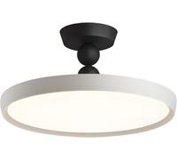 KHUKHU 19.7" Dimmable Ceiling Light Semi Flush Mount, Three-Color Temperature Adjustment, Modern Round LED Ceiling Light Fixture for Porch Hallway Entryway,Wood Grain Finish(D)