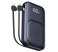 KhUkhu 20000Mah Power Bank Built-In Cable 22.5W Fast Charging External Battery Pack Mini Portable Charger for Smart Phones,Tablet And Other Devices,A