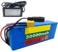 KHUKHU 36V 30Ah E-Bike Battery Pack with Charger, Lithium for E-Bikes and Scooters, Compatible with 250W to 1000W Motors