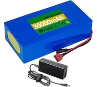 KHUKHU 36V Lithium-Ion E-Bike Battery 7Ah 10Ah 12Ah 15Ah 20Ah 25Ah 30Ah for Electric Bicycle Scooter Motor with 2A Charger(36v 30ah,T)