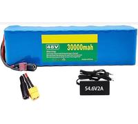 KHUKHU 48V 30Ah Electric Bicycle Lithium Battery Pack, 13S3P with 30A BMS, Compatible with 200W 350W 500W E-Bike and Scooter