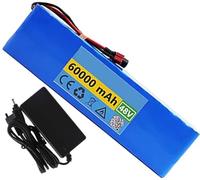 KHUKHU 48V Lithium Battery Pack 60Ah for Electric Bike, Scooter with BMS and 54.6V 2A Charger, Rechargeable Batteries(Xt60)