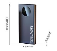 KhUkhu Charging Powerr Bank | 120W Fast Charging Powerr Bank Phone Charge | Lightweight High-Speed Powerr Bank| Portable Charger Fast Charging for Laptops And Phones,Black,20000mAh