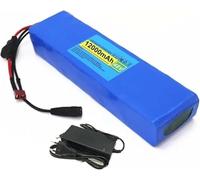 KHUKHU E-Bike Battery Pack 48V 12Ah with Charger - Lithium Ion for Electric Bicycles and Scooters 200W-750W,With Anderson plug(XT60+DC)