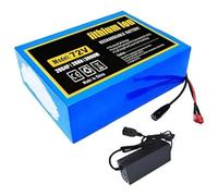 KHUKHU E-Bike Lithium Ion Battery Pack 72V 20Ah with Built-in BMS Protection and Charger, Compatible with 200-2000W Electric Bicycle Motor, Anderson Plug(XT30 Plug)