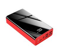 KhUkhu Fast Charging Power Bank Portable 40000Mah Battery Backup with 4 Outputs 3 Inputs Digital Display High Capacity External Battery Flashlight,B
