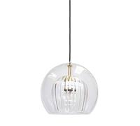 KHUKHU High Light Transmission Hanging Lamp Clear The Double Glass Lampshade Pendant Light 1-Light Simple Mini Chandelier Bedroom Ceiling Lamp E27 Base Adjustable Cord Light Fixture(20cm)