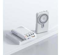 KhUkhu Magnetic Power Bank 10000Mah, Fast Charging, Mobile Power, 10000Mah Magnetic Power Bank, Portable Charger,White