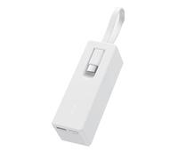 KhUkhu Mini Power Bank 6000Mah 45W Fast Charging External Battery Portable Charger Bank with Cable Backup Charge for Smartphones, Tablets And More,White