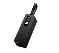 KhUkhu Mini Power Bank 6000Mah 45W Fast Charging External Battery Portable Charger Bank with Cable Backup Charge for Smartphones, Tablets And More,Black