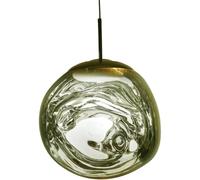 KHUKHU Pendant Lights LED,Modern Lava Glass Globe Pendant Lights,Mid Century Hanging Chandelier Kitchen Island Pendant Light, for Living Room Stairs Villa Indoor Decor Single(Gold,15cm(5.9inch))