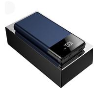 KhUkhu Portable Charger, 2.1A Fast Charge 80000Mah Dual USB Output LED Display Power Bank, Quick Charging Battery Pack for Iphone 12 11 Pro Samsung S20,Blue