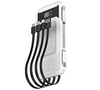 KhUkhu Portable Charger Power Bank Fast Charging External Battery Pack 15W Fast Qi Wireless Charger Power Bank, 20000Mah 22.5W QC PD 3.0 Fast Charging Power Bank,White,30000mAh