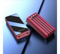 KhUkhu Portable Charger Power Bank Fast Charging External Battery Pack Large Capacity Power Bank 50000Ma/Comes with Four Wire Mobile Power/Portable Charger Power Banks,Red