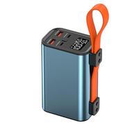 KhUkhu Portable Power Bank with LED Light, PD 100W Input/Output, 30000 Mah Large Capacity Battery, for Mobile Phones And Tablets,Blue