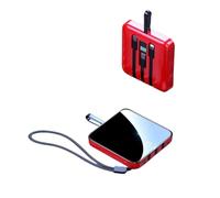 KhUkhu Power Bank 20000 Mah Fast Charge Ultra-Thin Compact Portable Mini Suitable for Android Phones,Red