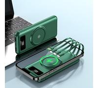 KhUkhu Power Bank 30000Mah, Display Power Bank, Fast Charging Power Bank, Four Line Mobile Power, 30000Mah Magnetic Power, Fast Charging, Portable Charger,B