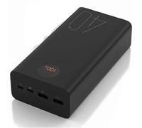 KhUkhu Power Bank 40000Mah Power Bank 18W Pd Qc 3.0 Two-Way Fast Charging Powerbank Type-C External Battery Charger