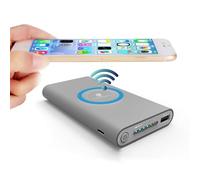 KhUkhu Power Bank Fast Charging, Wireless Power Bank USB Output LED Power Bank 10000Mah,Grey