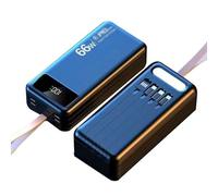 KhUkhu Power Bank for Outdoor Camping Portable Charger with 8 Output& 3 Input External Battery with LED Display for Phones Tablets,Black,100000mAh