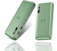 KhUkhu Power Bank Portable Charger Wireless Portable Charger Power Bank, 50000Mah 15W Fast Wireless Charging 65W Pd Type-C Fast Charging Qc 4.0 Phone Charger,Green