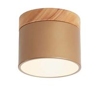 KHUKHU Round Downlight LED Ceiling Lamp Three-Color Dimmable Flush Mount Light Fixture Close to Ceiling Light Fixtures Corridor Decorative Light Home Nordic Entrance Hallway Macaron Light(Gold)