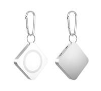 KhUkhu Silver Magnetic Power Bank, 5000Mah, Compact Wireless Portable Charger, Pocket Sized, Attach To Key Ring Or Bag