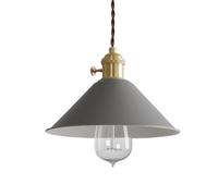 KHUKHU Small Industrial Retro Style Pendant Light for Kitchen Sink, Mini Vintage Metal Dining Room Pendant Light Fixtures Over Table, Single Rustic Farmhouse Hanging Lamp Ceiling Chandelier(Grey)