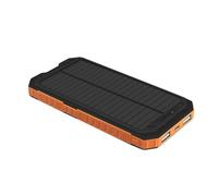KhUkhu Solar Bank 10000Mah | Portable USB Solar Charger with Outputs & Inputs + LED Flashlight, Waterproof Solar Panel Solar Cell Pack, Fast Charging Battery Pack,Orange