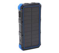 KhUkhu Solar Charger, 5V 3A Solar Power Bank Fast Charging Charger with LED Light for Camping
