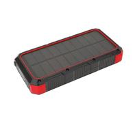 KhUkhu Solar Power Bank Charger, ABS 36800Mah 5V 3A Portable Outdoor Fast Charging Solar Charger,Red
