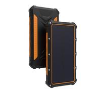 KhUkhu Solar Wireless Power Bank, 20000Mah Wireless Charger Battery Pack with 4 Output And Dual Input/USB Compatible Iphone And All Qi-Enabled,Orange