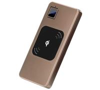 KhUkhu Wireless Charger Power Bank, 10000Mah Portable External Battery Pack with QC 3.0 Ports And LED Displaly Compatible with All Qi-Enabled Devices,Brass