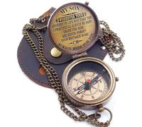 KHUMYAYAD - Brass Compass with Inspirational Saying for Son Inspirational Christian Religious Gifts Men Women Graduation Gift