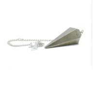 Khushboo Enterprise Golden Pyrite Crystal Pendulum with Chain, 1.5-2 inch Hexagonal Point, Dowsing Pendulum for Divination, Meditation, Chakra Healing