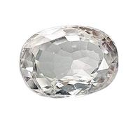 Khushbu Gems 5.25 Ratti/4.42 Carat I White Zircon Stone Certified I Lab Certified Cubic Diamond Gemstone Loose Gemstone Cubic Zirconia Loose Gemstones Cubic Zirconia