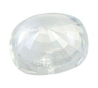 Khushbu Gems 5.25 Ratti I White Zircon Stone Certified Original I Cubic Zirconia Gemstone Certified by Lab Certified Loose Gemstone, Cubic Zirconia, Loose Gemstones, Cubic Zirconia
