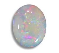 Khushbu Gems 8.25 Ratti Natural Certified/Australian Fire Opal Gemstone with Laboratory Certified Card, Natural Australian Opal Stone, Opal